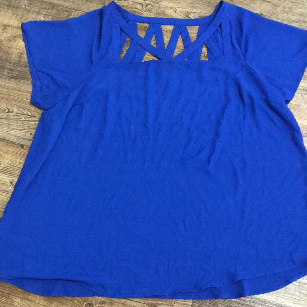 Torrid Georgette 3x Bold Blue Blouse